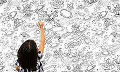 Παιδική ταπετσαρία για ζωγραφική TMDE004