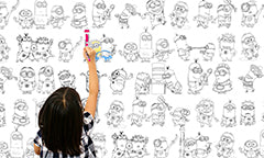 Παιδική ταπετσαρία για ζωγραφική TMDE006