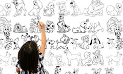 Παιδική ταπετσαρία για ζωγραφική TMDE007