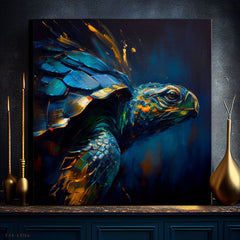 Διακοσμητική ζωγραφική σε καμβά - PREMIUM ART - Green Turtle Odyssey