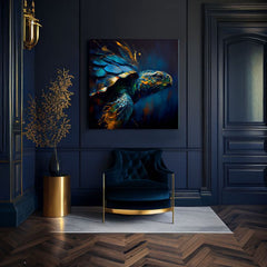 Διακοσμητική ζωγραφική σε καμβά - PREMIUM ART - Green Turtle Odyssey - εικόνα 3