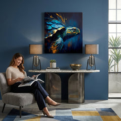 Διακοσμητική ζωγραφική σε καμβά - PREMIUM ART - Green Turtle Odyssey - εικόνα 5