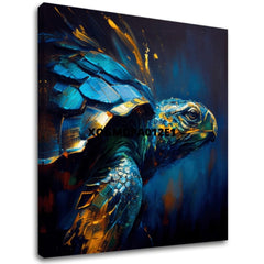 Διακοσμητική ζωγραφική σε καμβά - PREMIUM ART - Green Turtle Odyssey - εικόνα 2
