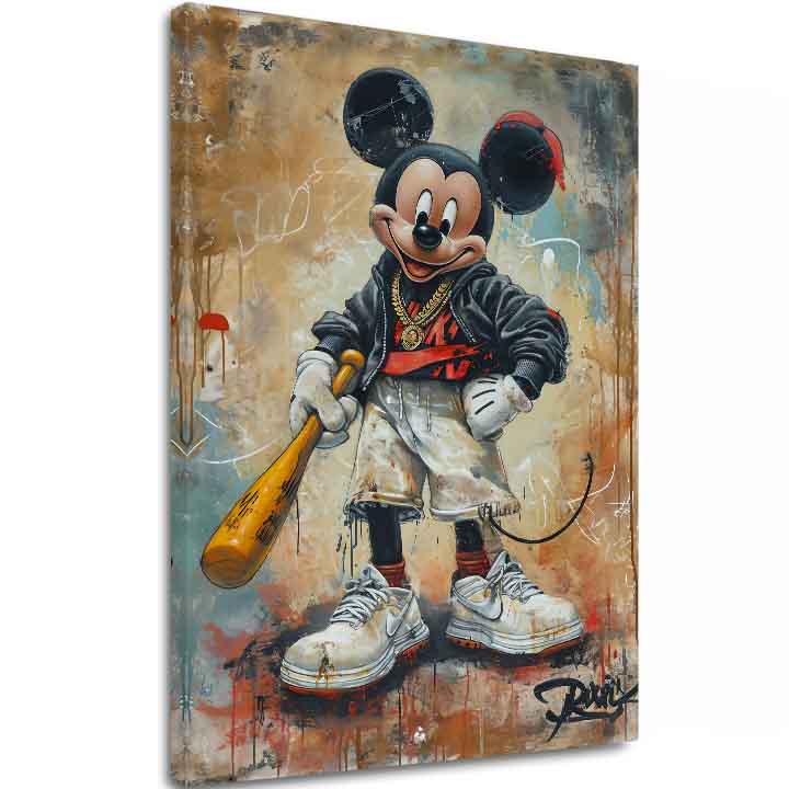 Εικόνα STREET MICKEY σε καμβά | φινιρισμένο στο χέρι του καλλιτέχνη - εικόνα 2