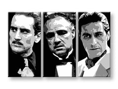 Εκτυπωμένη POP Art ζωγραφική GODFATHER 3 μέρη - εικόνα 3