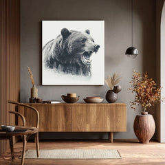 Η εικόνα για τον καμβά Bear in Fog - Forest Motif - εικόνα 3