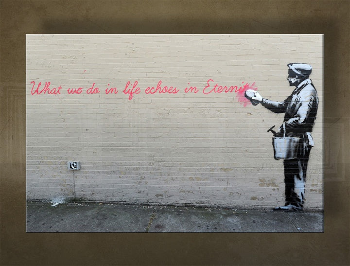 Η εικόνα σε καμβά 1 κομμάτι Street ART - Banksy