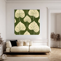 Η εικόνα στον καμβά Green Leaves - Botanical Motif - εικόνα 4