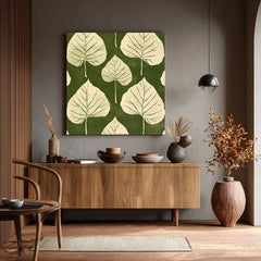 Η εικόνα στον καμβά Green Leaves - Botanical Motif - εικόνα 3