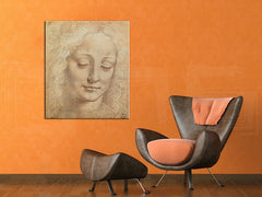 Η εικόνα στον καμβά HEAD OF A WOMAN 3 - Leonardo Da Vinci