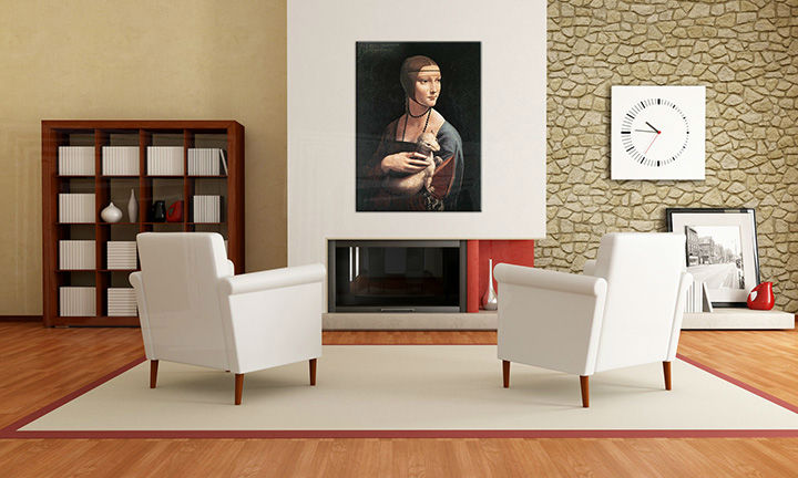 Η εικόνα στον καμβά LADY WITH A BRAVE - Leonardo da Vinci 00