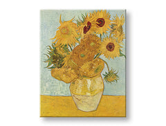 Η εικόνα στον καμβά Vincent van Gogh - Βάζο με δώδεκα ηλιοτρόπια - εικόνα 4