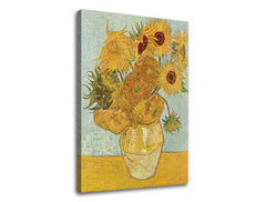 Η εικόνα στον καμβά Vincent van Gogh - Βάζο με δώδεκα ηλιοτρόπια - εικόνα 3