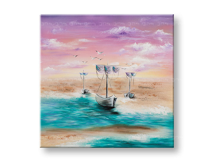 Ζωγραφισμένη εικόνα τοίχου ΠΛΟΙΑ ΣΤΗ ΘΑΛΑΣΣΑ 1 μέρος YOBATLN007E1 | διαφορετικά μεγέθη