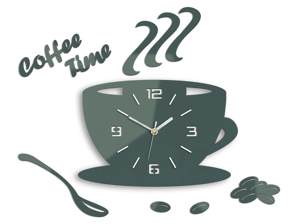 Ρολογια τοιχου COFFE TIME 3D GRAY - εικόνα 2