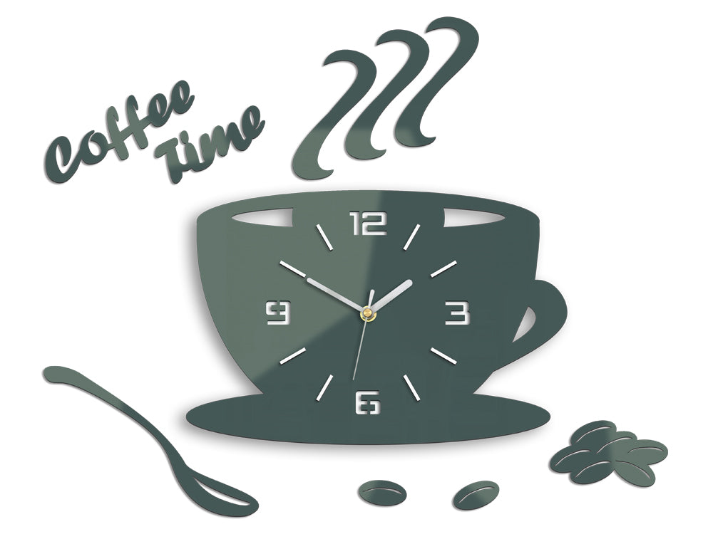 Ρολογια τοιχου COFFE TIME 3D GRAY