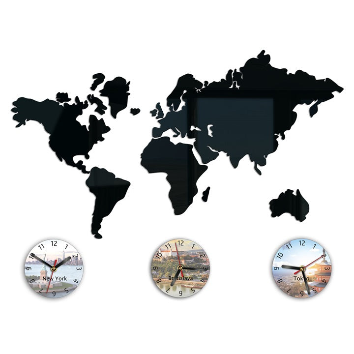 Ρολογια τοιχου WORLD MAP