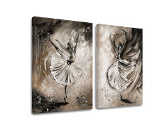 Η εικόνα στον καμβά ΧΟΡΕΥΤΕΣ 2 μέρη XOBAM052E2