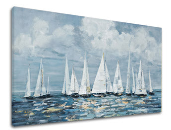 Ζωγραφική σε καμβά FLAGS ON THE SEA 1 κομμάτι XOBCH12154GE1