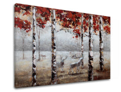 Η εικόνα στον καμβά WALKING THROUGH THE WOODS 1 μέρος XOBCHZH5696E1