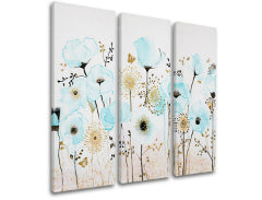 Η εικόνα στον καμβά FLOWERS 3 μέρη XOBDO147D3