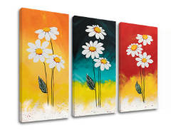 Η εικόνα στον καμβά FLOWERS 3 μέρη XOBDO158D3