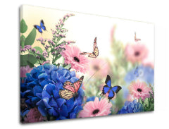 Ζωγραφική τοίχου PINK FLOWERS_153-11