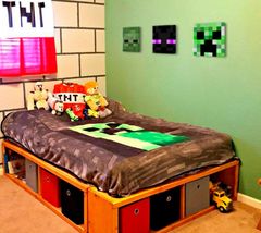 Minecraft painting - Χαρακτηριστικοί χαρακτήρες καμβά - Creeper, Enderman, Zombie