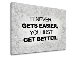 Κινητήρια τέχνη τοίχου Ποτέ δεν γίνεται ευκολότερο