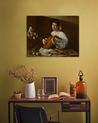 Η εικόνα στον καμβά Michelangelo Caravaggio - Lutnista