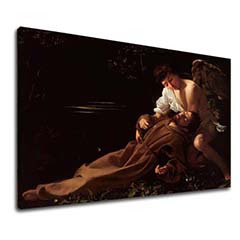 Ζωγραφική σε καμβά Michelangelo Caravaggio - Ο Άγιος Φραγκίσκος της Ασίζης σε έκσταση