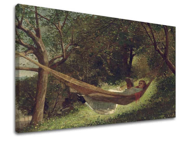 Η εικόνα στον καμβά Winslow Homer - Girl in a hammock - εικόνα 3