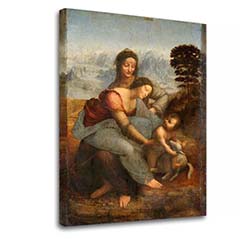 Η εικόνα στον καμβά Leonardo da Vinci - Αγία οικογένεια με την Αγία Άννα