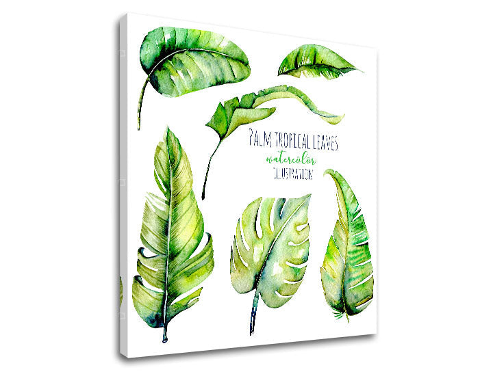 Τοιχογραφία με κείμενο Palm tropical leaves - εικόνα 3