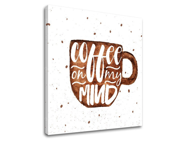 Τοιχογραφία με κείμενο Coffee on my mind - εικόνα 2