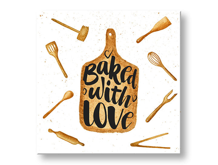 Τοιχογραφία με κείμενο Baked with love