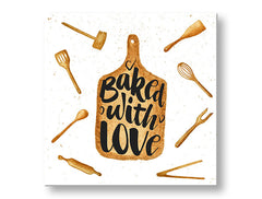 Τοιχογραφία με κείμενο Baked with love