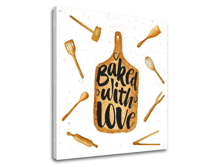 Τοιχογραφία με κείμενο Baked with love - εικόνα 3