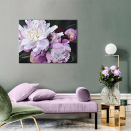 Η εικόνα στον καμβά PASTEL FIAL FLOWERS