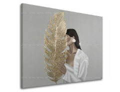 Η εικόνα στον καμβά TAJOM Γυναίκα με ένα γράμμα