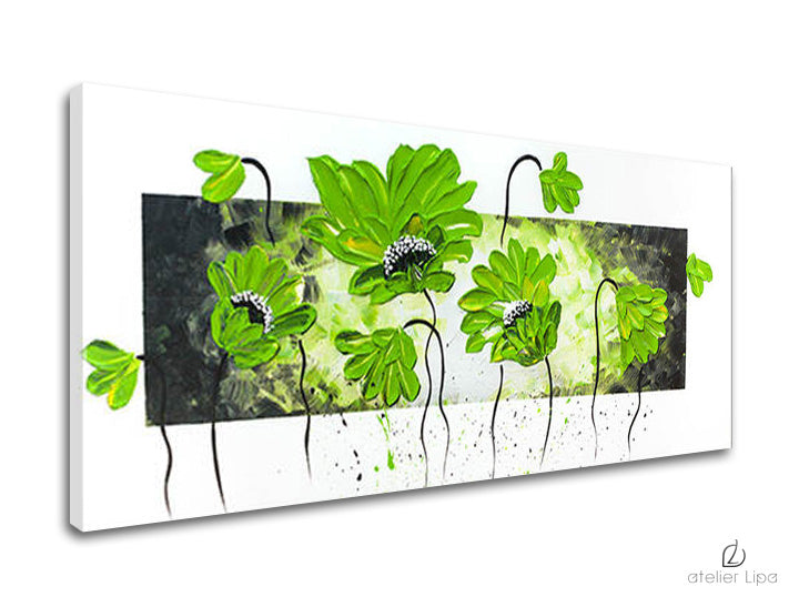 Αναπαραγωγή του συγγραφέα σε καμβά FLOWERS XOBAM024E1