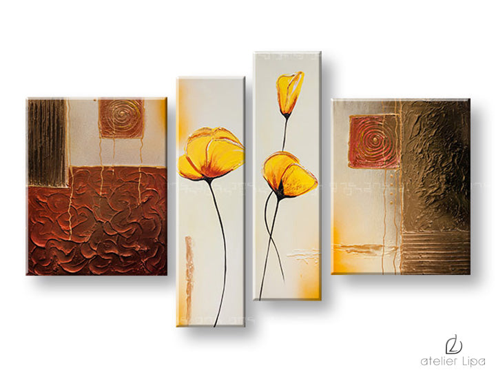 Αναπαραγωγή του συγγραφέα σε καμβά FLOWERS XOBDO106D4