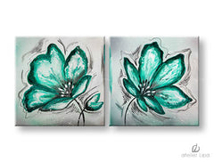 Αναπαραγωγή του συγγραφέα σε καμβά FLOWERS XOBFB520E2