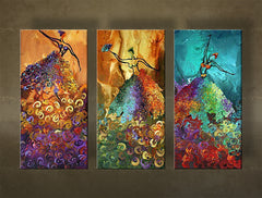 Χειροποίητη ζωγραφική τοίχου DANCERS FB235E3 | διαφορετικά μεγέθη