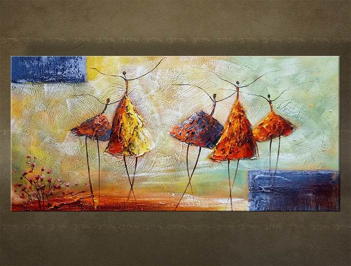 Χειροποίητη ζωγραφική τοίχου DANCERS FB457E1 | διαφορετικά μεγέθη