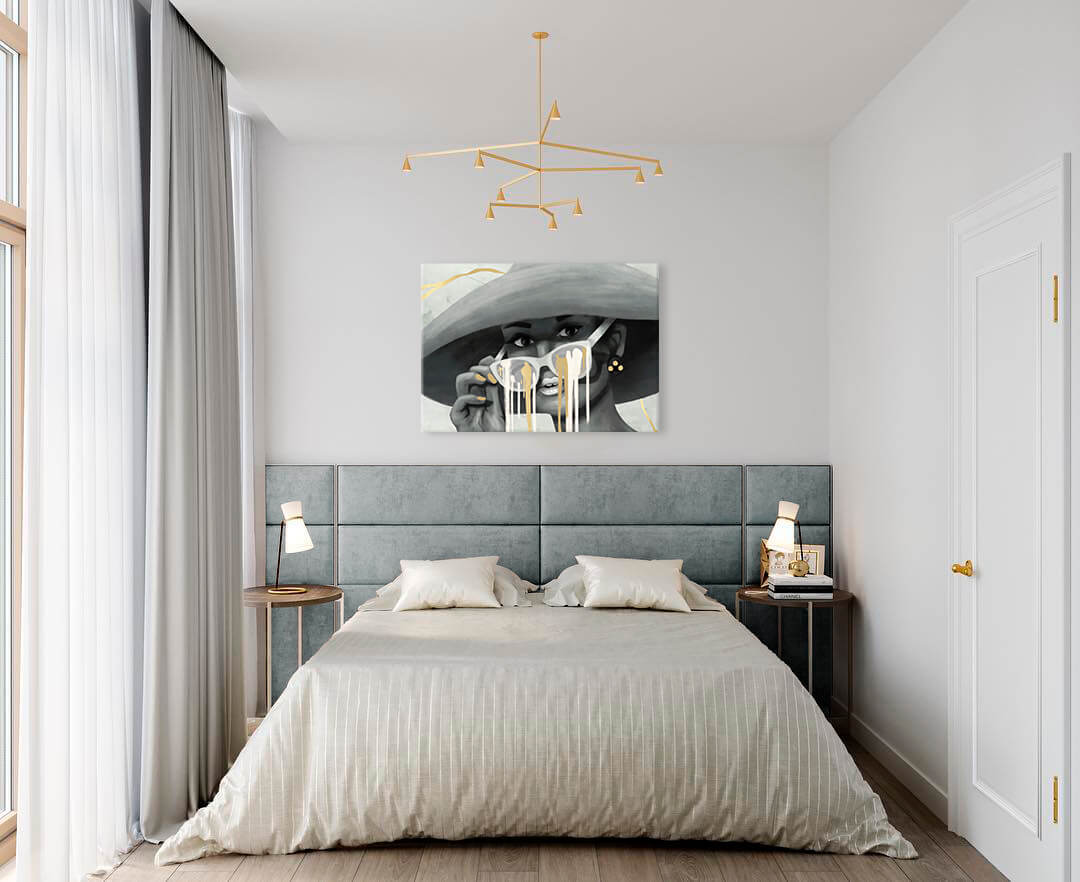 Πίνακες σε καμβά PREMIUM ART | Μια γυναίκα με καπέλο