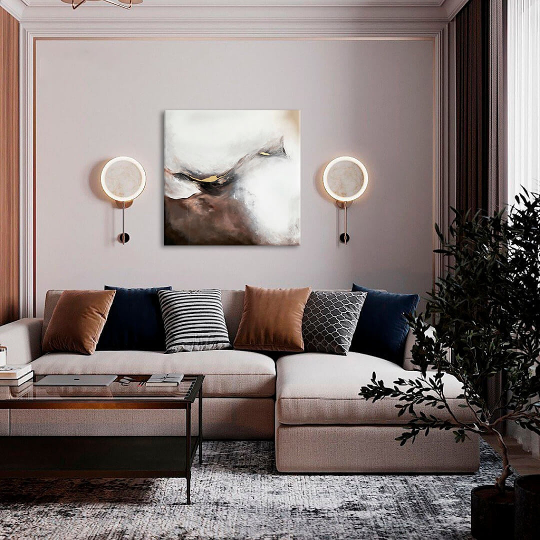 Πίνακες σε καμβά PREMIUM ART | Αφηρημένη θολή ασπίδα