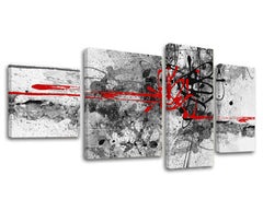 Η εικόνα σε καμβά 4 μέρη ABSTRAKT AB016E40