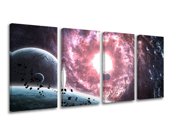 Ζωγραφική τοίχου 4 τμημάτων UNIVERSE GA007E41