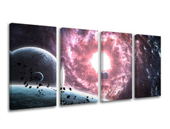 Ζωγραφική τοίχου 4 τμημάτων UNIVERSE GA007E41